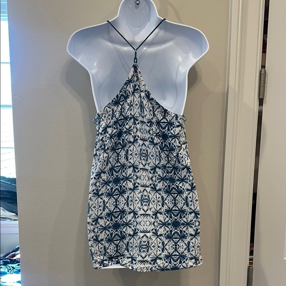 Women's Blue Patterned Halter Top- medium - Picture 5 of 5